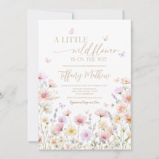 A Little Wildflower Baby Shower Invitation 