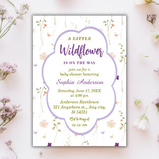A Little Wildflower Baby Shower Invitation