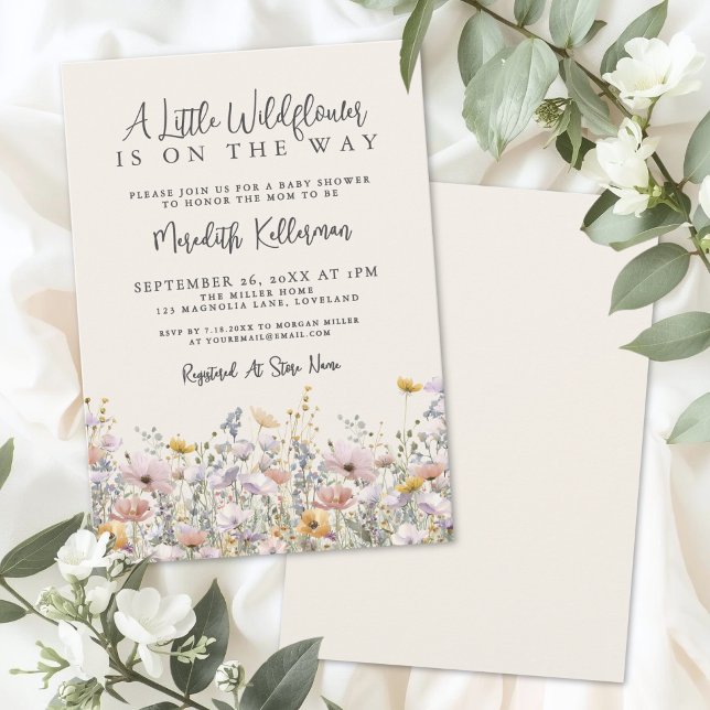 A Little Wildflower Baby Shower Invitation (A Little Wildflower Baby Shower Invitation)