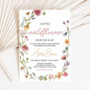 A Little Wildflower Baby Shower Invitation