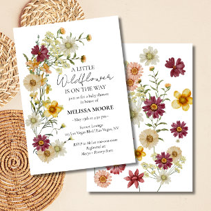 A Little Wildflower Baby Shower Invitation