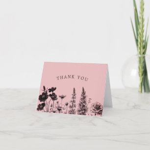 A Little Wildflower Baby Shower Thank You Card