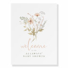 A Little Wildflower Boho Baby Shower Welcome Sign