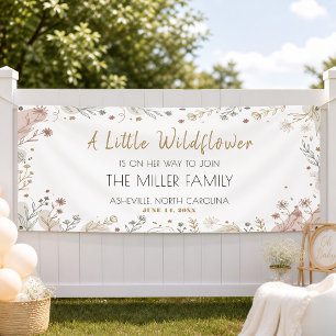 A Little Wildflower Boho Floral Banner
