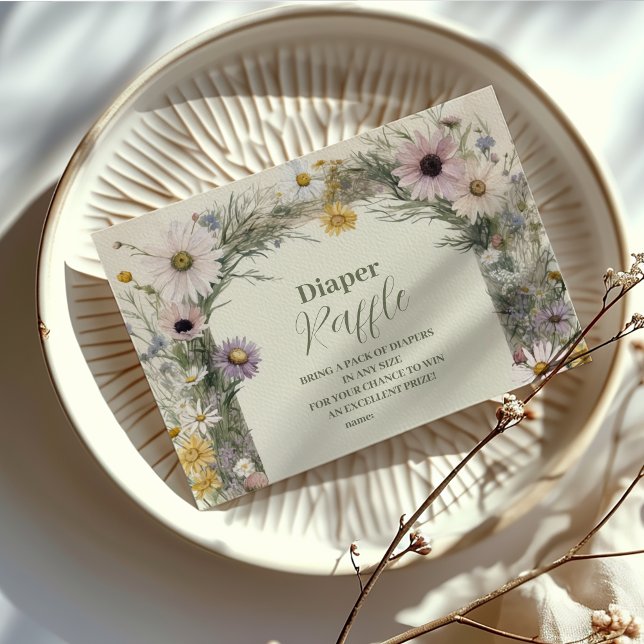 A Little Wildflower Boho Nature Diapper Raffle Enclosure Card (Creator Uploaded)