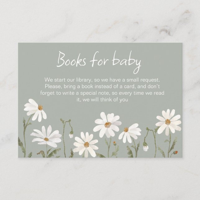 A little wildflower daisy baby shower card (Front)