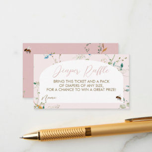 A little Wildflower Diaper Raffle Enclosure Card