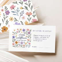 A Little Wildflower Diaper Raffle Girl Baby Shower