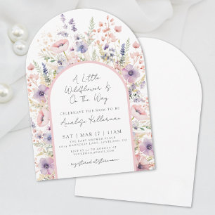 A Little Wildflower Floral Baby Shower Invitation