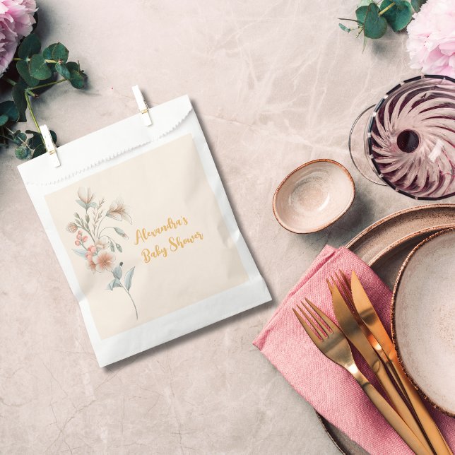 A Little Wildflower Girl Baby Shower Favour Bags (Creator Uploaded)