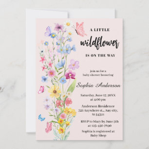A Little Wildflower Girl Baby Shower Invitation