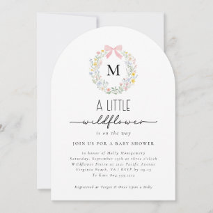 A Little Wildflower Girl Baby Shower  Invitation
