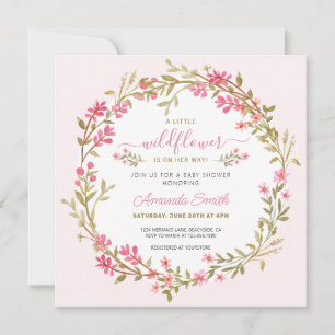 A Little Wildflower Girl Baby Shower Invitation