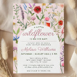 A Little Wildflower Girl Baby Shower Invitation<br><div class="desc">Are you looking for a unique pink girl baby shower invitation? Check out this A Little Wildflower Girl Baby Shower Invitation. It has beautiful watercolor florals on a pink background. You can personalise this invitation very easily.</div>