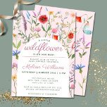 A Little Wildflower Girl Baby Shower Invitation<br><div class="desc">Are you looking for a unique pink girl baby shower invitation? Check out this A Little Wildflower Girl Baby Shower Invitation. It has beautiful watercolor florals on a pink background. You can personalise this invitation very easily.</div>