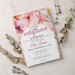 A Little Wildflower Girl Baby Shower Invitation