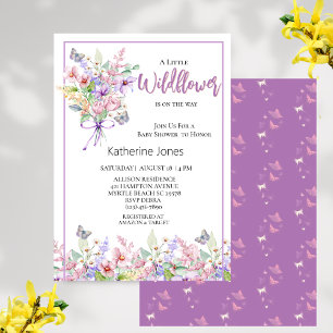 A Little Wildflower Girl Baby Shower Invitation