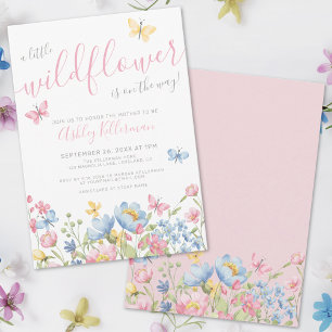 A Little Wildflower Girl Baby Shower Invitation