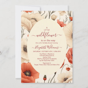 A Little Wildflower Girl Baby Shower Invitation