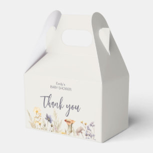 A little wildflower girl baby shower invitation favour box