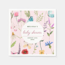 A Little Wildflower Girl Baby Shower Invitation