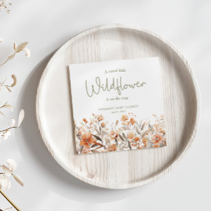 A Little Wildflower Girl Baby Shower Napkin