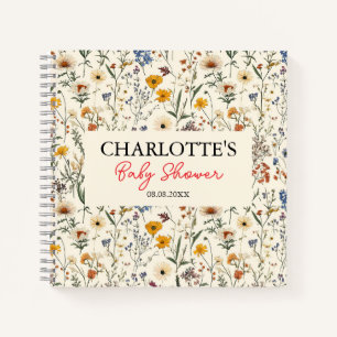 A Little Wildflower Girl Baby Shower Notebook