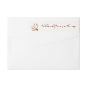 A Little Wildflower Girl Baby Shower Wrap Around Label