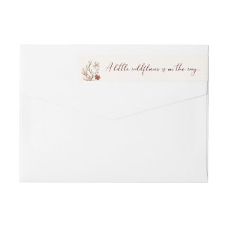 A Little Wildflower Girl Baby Shower Wrap Around Label