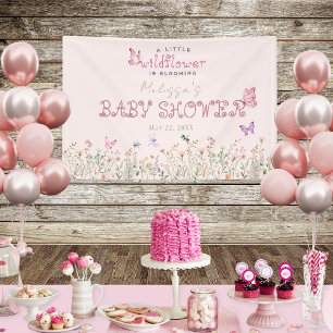 A Little Wildflower Is Blooming Baby Shower Banner