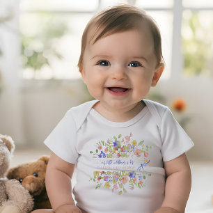 A Little Wildflower is Here Personalised Baby Bodysuit
