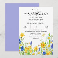 A Little Wildflower Is On Her Way Girl Baby Shower