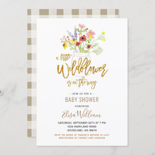 A Little Wildflower is on the way Baby Shower  Invitation