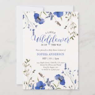 A Little Wildflower Is On The Way Baby Shower Invitation