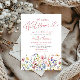 A Little Wildflower is on the Way Baby Shower Invitation