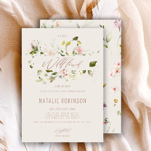 A Little Wildflower Is On The Way Boho Baby Shower Invitation