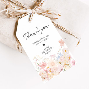 A Little Wildflower Is On The Way Favour Tags