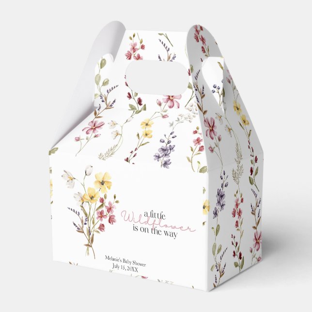 A Little Wildflower is on the Way Shower Favour Bo Favour Box (Front Side)