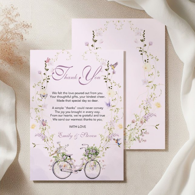 A Little Wildflower Spring Baby Shower  Thank You Card (Creator Uploaded)