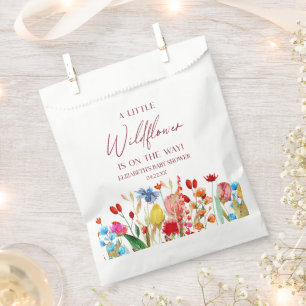 A Little Wildflower Wild Flower Floral Baby Shower Favour Bags