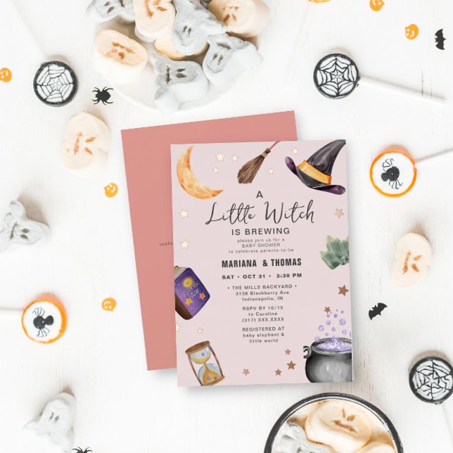 A Little Witch Brewing Girl Halloween Baby Shower (Creator Uploaded)