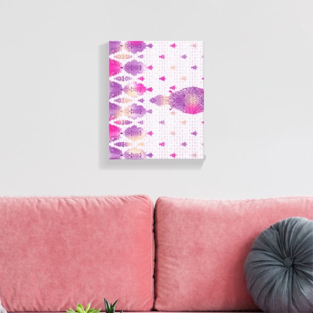 A lively design chraacterised by a mix of purple a canvas print (Insitu(LivingRoom))