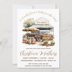A Locally Grown Baby is on the Way!  Baby Shower Invitation