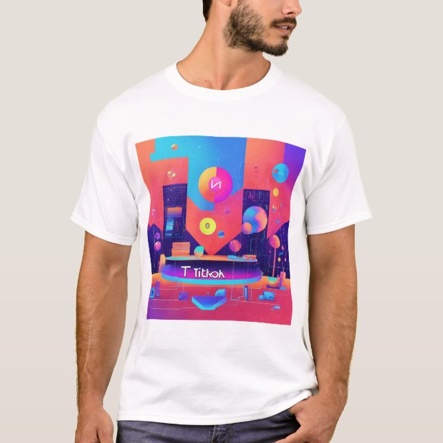 A logo for informational channel on tik tok  T-Shirt (Front)