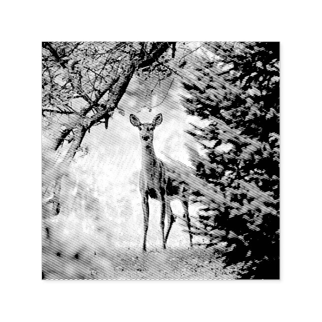 A Lone Deer  Self-inking Stamp (Design)
