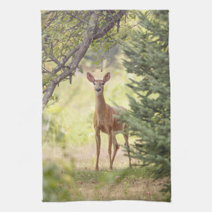A Lone Deer Tea Towel