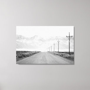 A Lone Road and Power Lines   San Juan Mountains Canvas Print