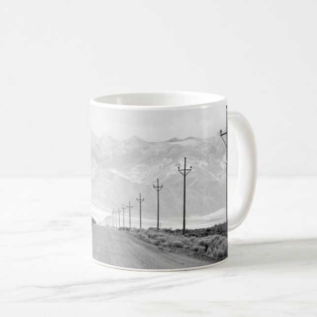 A Lone Road and Power Lines | San Juan Mountains Coffee Mug (Front Right)