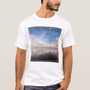 A Lone Sailboat On The Calm Waters Of Salton T-Shirt