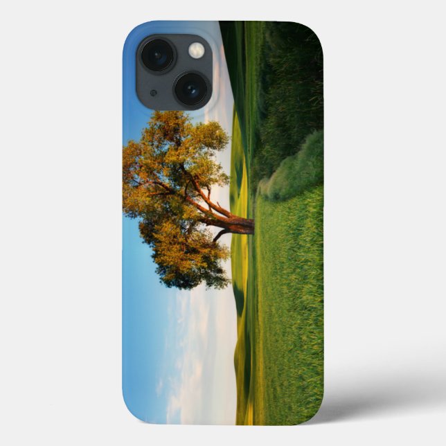 A lone tree surrounded by rolling hills of wheat Case-Mate iPhone case (Back)